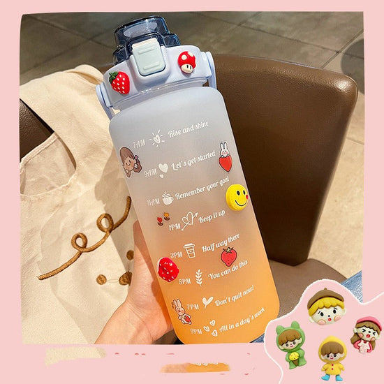 Big Water Bottle Summer Portable Big Water Cup 2 Liters Capacity Cup Plastic - Sarah Nova