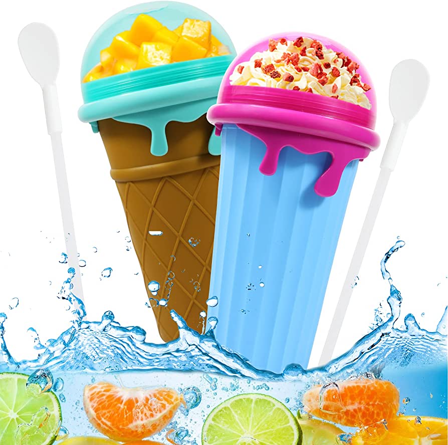 500ml Large Capacity Slushy Cup Summer Squeeze Homemade Juice Water Bottle Quick-Frozen Smoothie Sand Cup Pinch Fast Cooling Magic Ice Cream Slushy Maker Beker Kitchen Gadgets - Sarah Nova