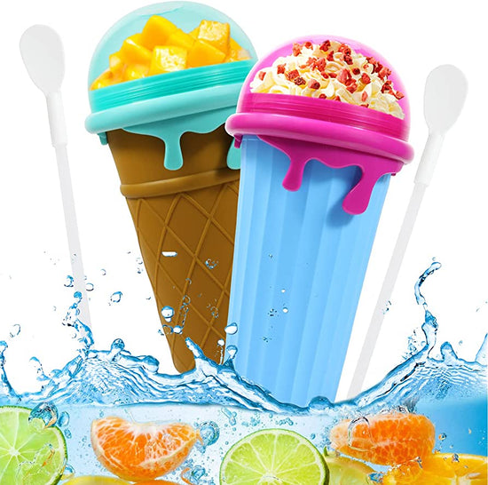 500ml Large Capacity Slushy Cup Summer Squeeze Homemade Juice Water Bottle Quick-Frozen Smoothie Sand Cup Pinch Fast Cooling Magic Ice Cream Slushy Maker Beker Kitchen Gadgets - Sarah Nova