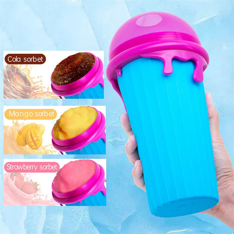 500ml Large Capacity Slushy Cup Summer Squeeze Homemade Juice Water Bottle Quick-Frozen Smoothie Sand Cup Pinch Fast Cooling Magic Ice Cream Slushy Maker Beker Kitchen Gadgets - Sarah Nova