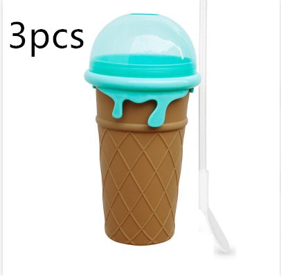 500ml Large Capacity Slushy Cup Summer Squeeze Homemade Juice Water Bottle Quick-Frozen Smoothie Sand Cup Pinch Fast Cooling Magic Ice Cream Slushy Maker Beker Kitchen Gadgets - Sarah Nova