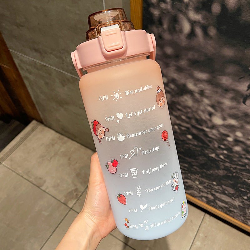 Big Water Bottle Summer Portable Big Water Cup 2 Liters Capacity Cup Plastic - Sarah Nova