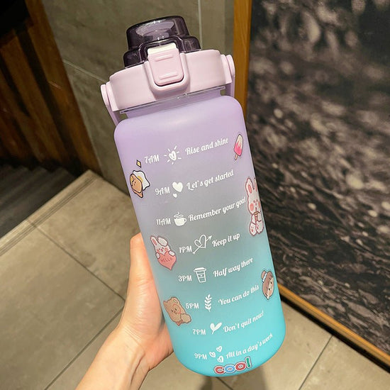 Big Water Bottle Summer Portable Big Water Cup 2 Liters Capacity Cup Plastic - Sarah Nova
