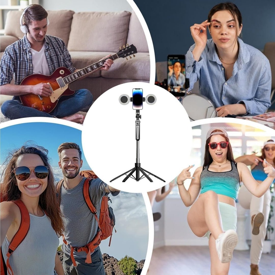 Cell Phone Tripod Selfie Stick 71 Inch Long Selfie Stick For Vlogging Record - Sarah Nova
