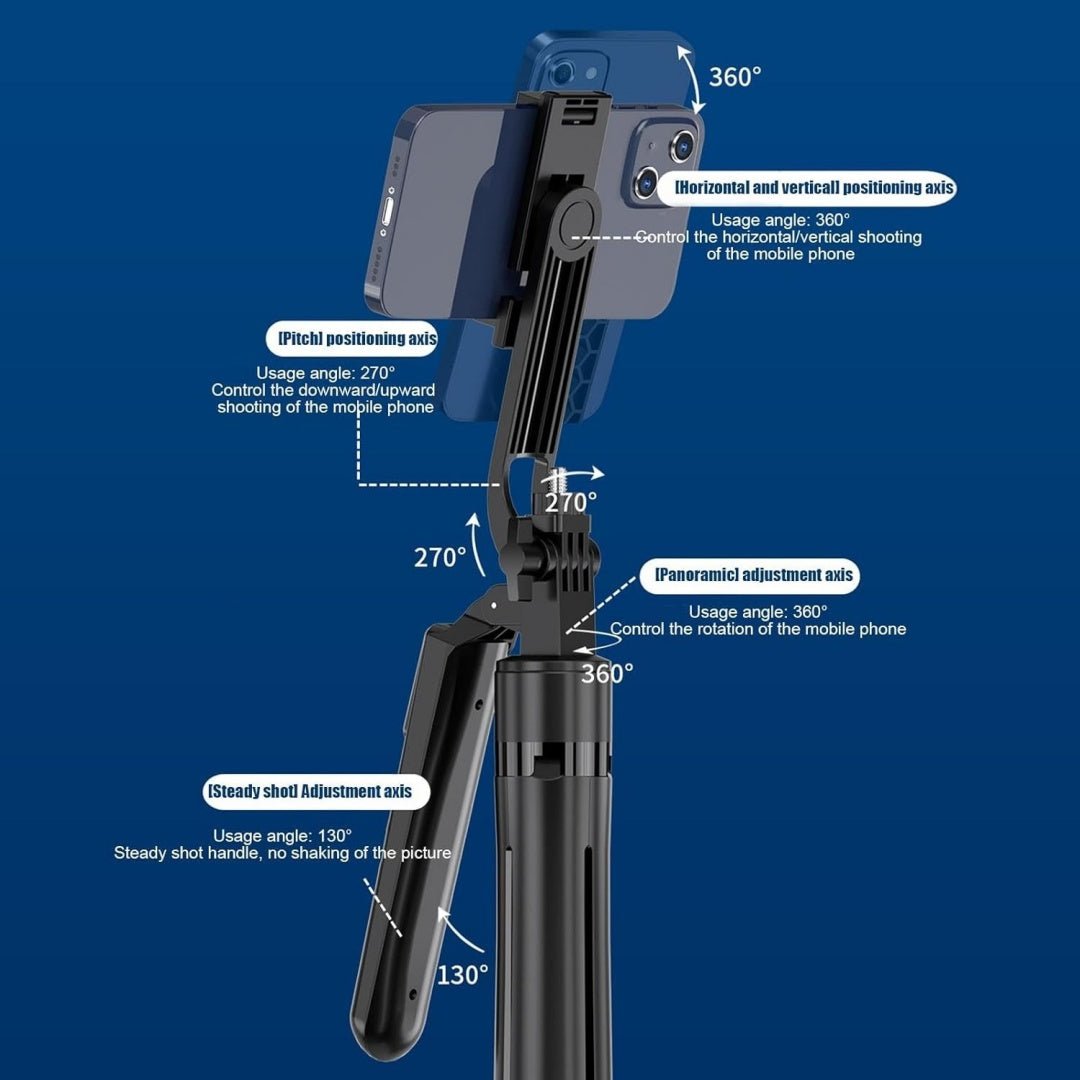 Cell Phone Tripod Selfie Stick 71 Inch Long Selfie Stick For Vlogging Record - Sarah Nova