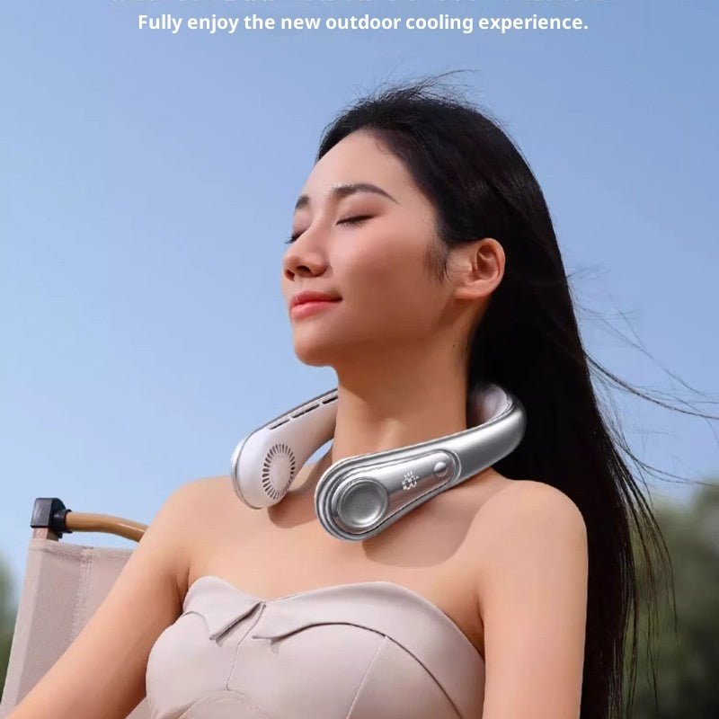 Joyroom Outdoor Portable Usb Rechargeable Hanging Neck Fan Portable Lazy Fan - Sarah Nova