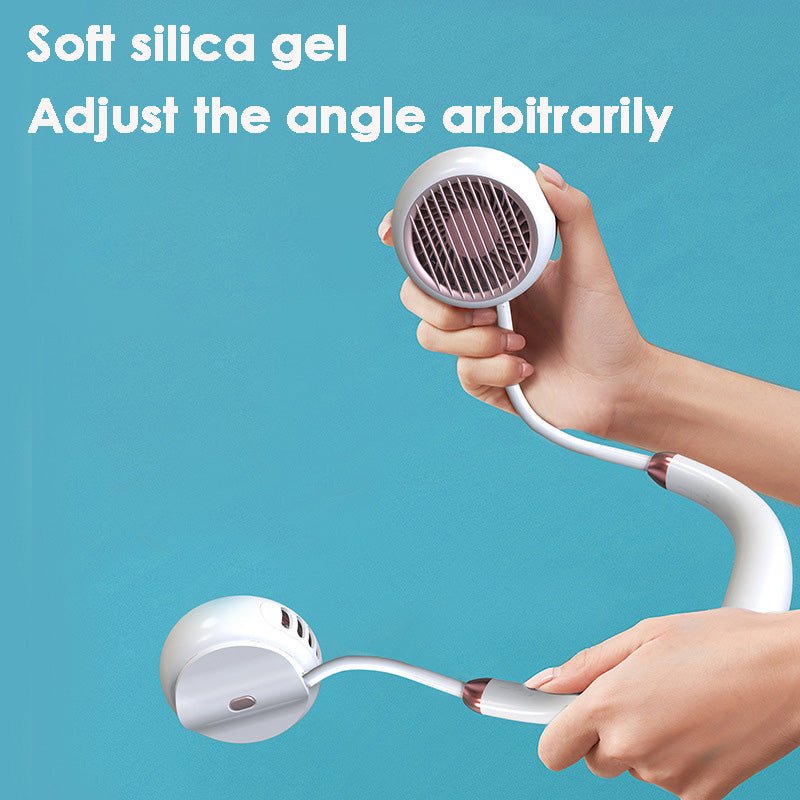 Leafless Hanging Neck Fan Portable Mini Lazy Silent Charging Portable Electric Fan - Sarah Nova