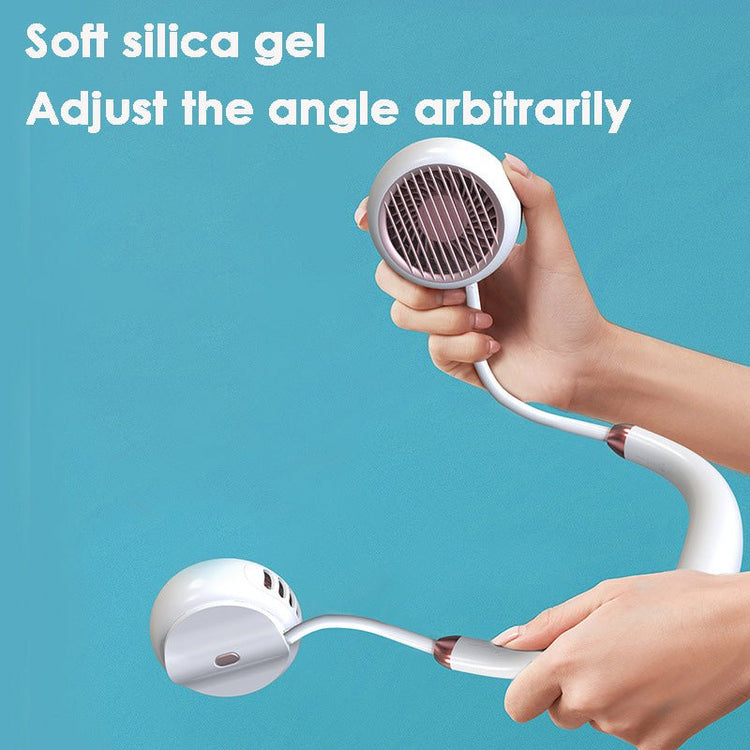 Leafless Hanging Neck Fan Portable Mini Lazy Silent Charging Portable Electric Fan - Sarah Nova