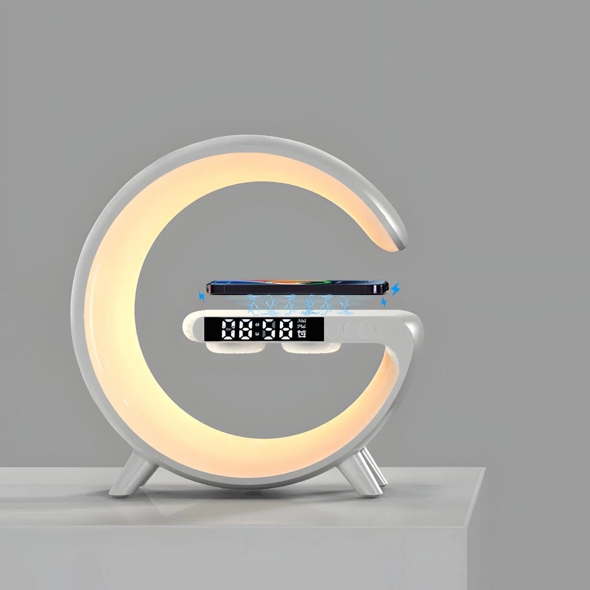 LED Smart G Lamp Intelligent Wireless Charger Bluetooth Speaker G Shape Lamp - Sarah Nova