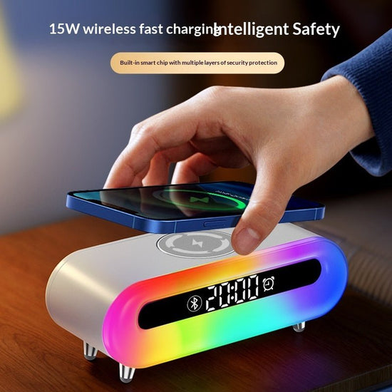 New Multi-functional Home Bedroom Wireless Charging Bluetooth Speaker - Sarah Nova