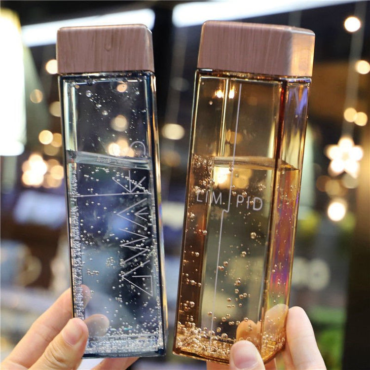 Plastic Cup Net Red Harajuku Style Square Water Cup Male Personality Trend Portable Summer Water Bottle - Sarah Nova