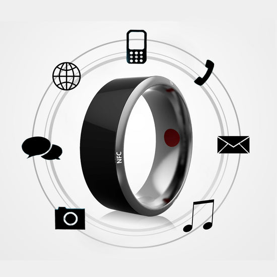 Smart Ring Wearable Device Multifunctional Black High-tech - Sarah Nova