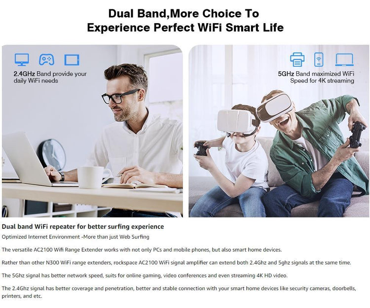 WiFi Extender Home WiFi Booster Dual-band Wireless Extension Supports Multiple Devices - Sarah Nova