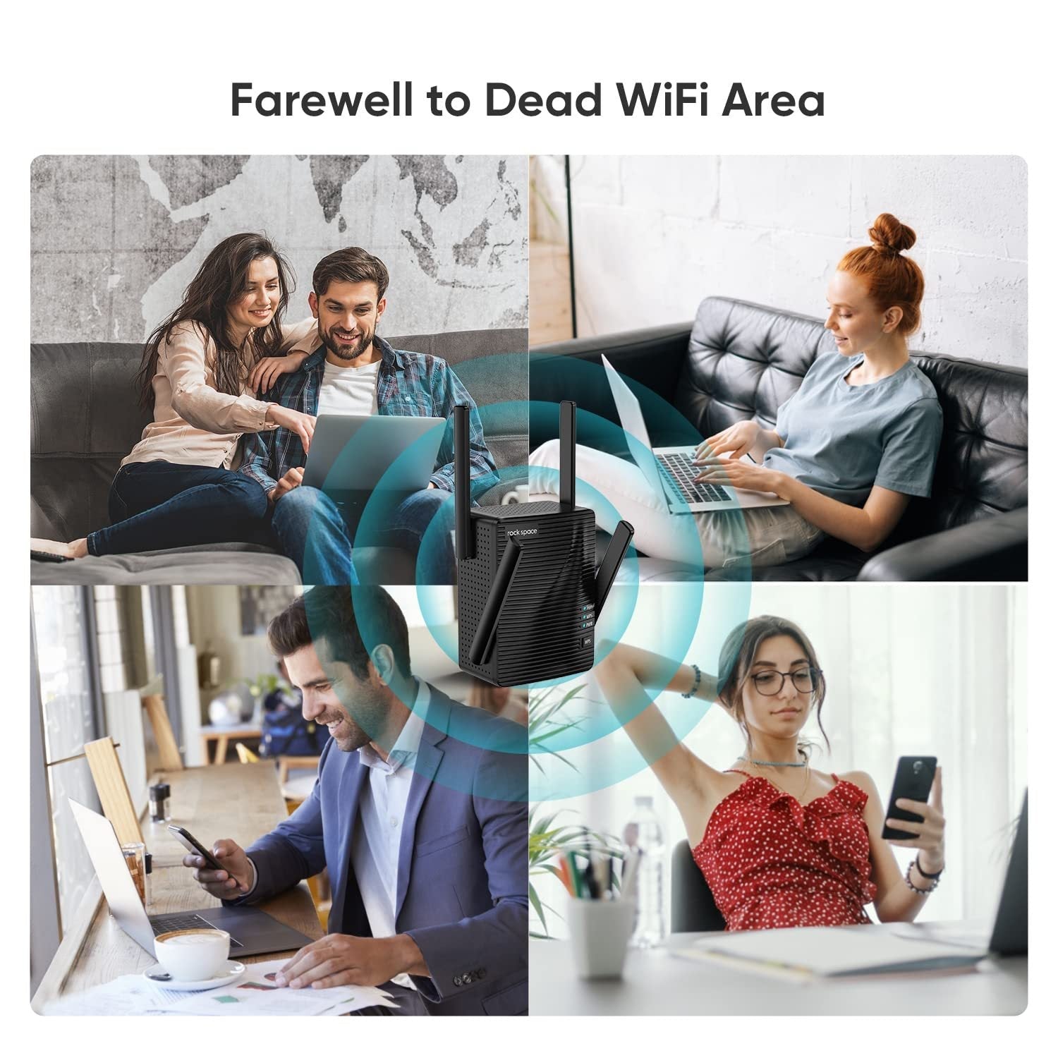WiFi Extender Home WiFi Booster Dual-band Wireless Extension Supports Multiple Devices - Sarah Nova